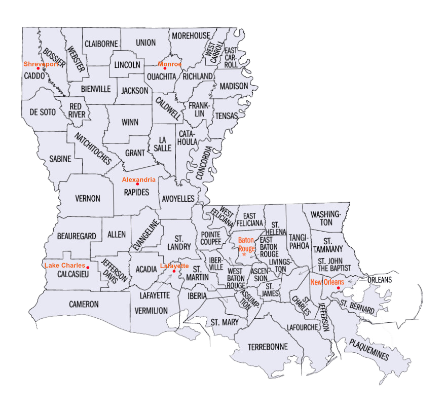 map-of-louisiana-parishes